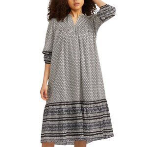 Anna Sui Uniqlo👗 Floral block Bohemian Dress Size M